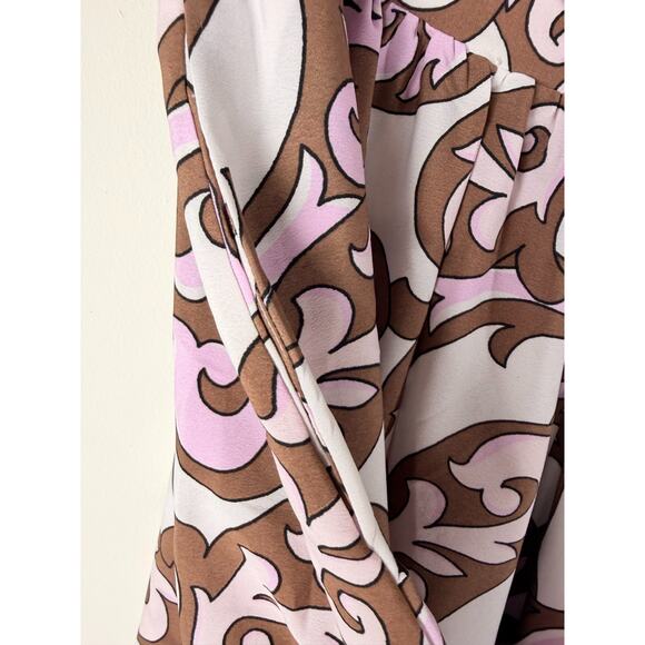 Cato Parisian Cafe Orchid Bouq Maxi Skirt Pink Brown XL NWT Pockets Garden Party - Picture 5 of 10